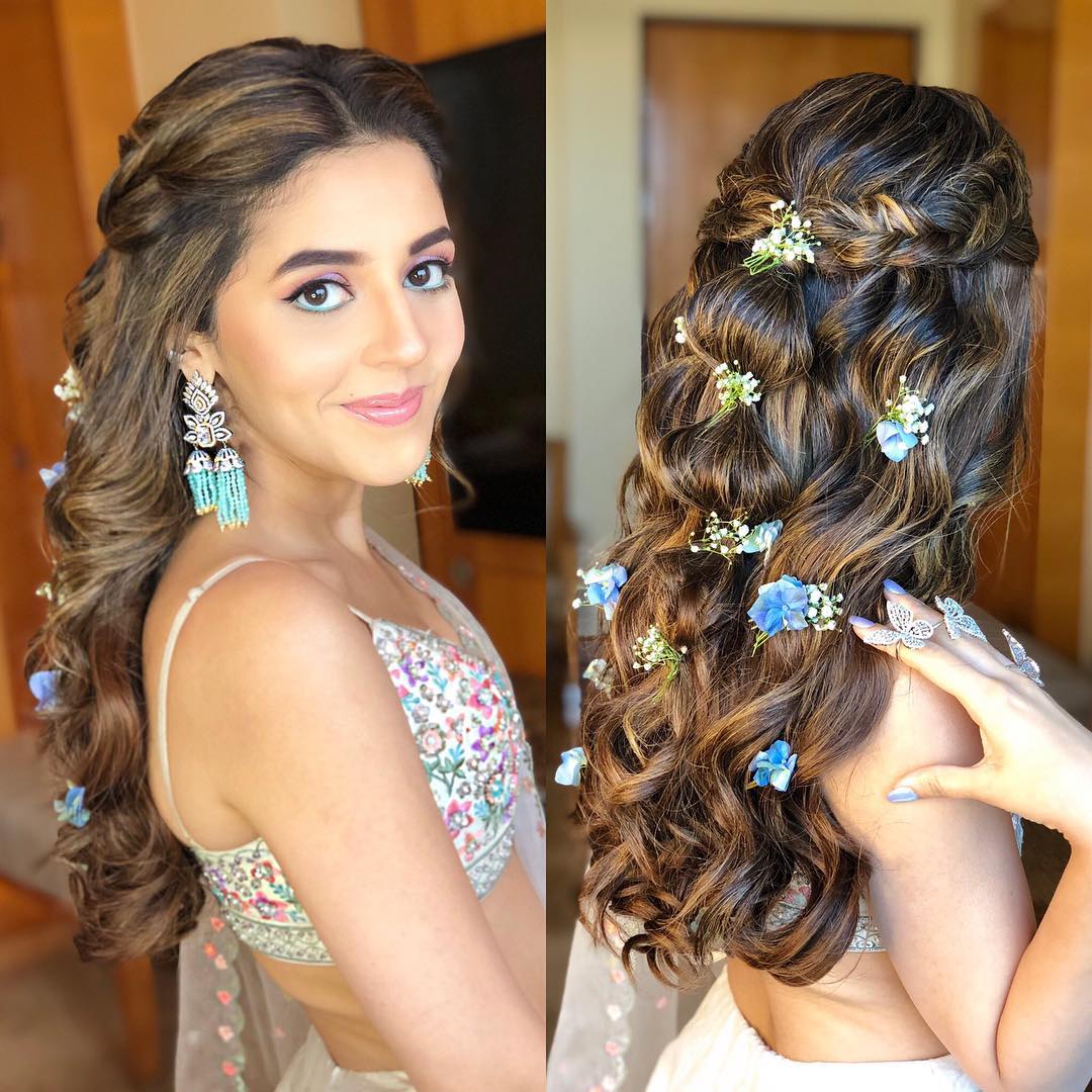 bridal hairstyle and makeup